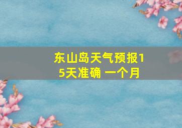 东山岛天气预报15天准确 一个月